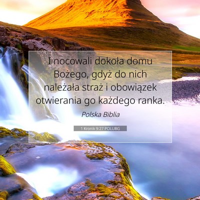 1 Kronik 9:27 Werset Biblijny Wyjaśniony