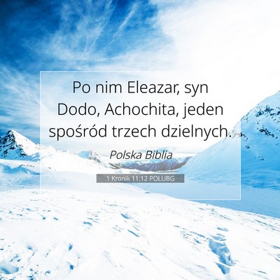 1 Kronik 11:12 POLUBG Obraz Wersetu Biblijnego