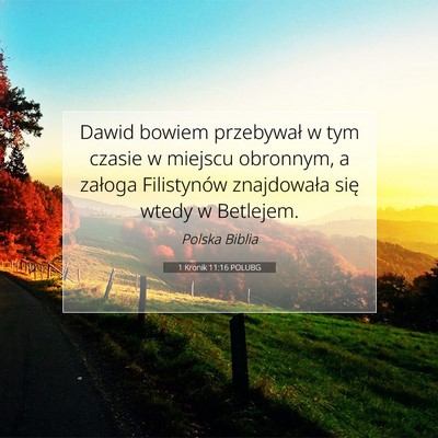 1 Kronik 11:16 POLUBG Obraz Wersetu Biblijnego