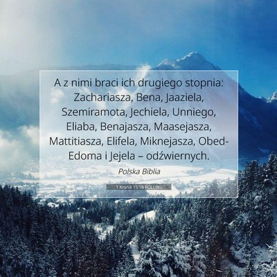 1 Kronik 15:18 POLUBG Obraz Wersetu Biblijnego