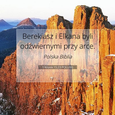 1 Kronik 15:23 POLUBG Obraz Wersetu Biblijnego