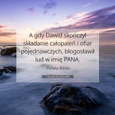1 Kronik 16:2 Werset Biblijny Wyjaśniony