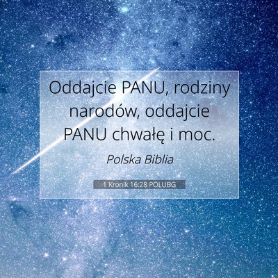 1 Kronik 16:28 POLUBG Obraz Wersetu Biblijnego