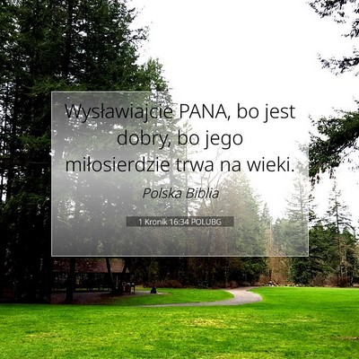 1 Kronik 16:34 POLUBG Obraz Wersetu Biblijnego