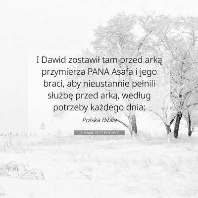 1 Kronik 16:37 POLUBG Obraz Wersetu Biblijnego