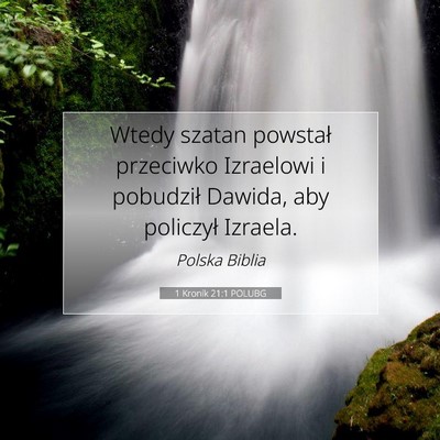 1 Kronik 21:1 POLUBG Obraz Wersetu Biblijnego