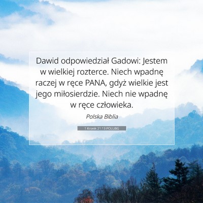 1 Kronik 21:13 POLUBG Obraz Wersetu Biblijnego