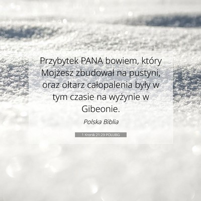 1 Kronik 21:29 Werset Biblijny Wyjaśniony
