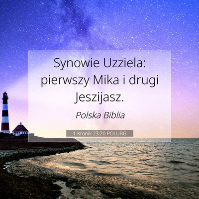 1 Kronik 23:20 POLUBG Obraz Wersetu Biblijnego