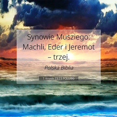 1 Kronik 23:23 POLUBG Obraz Wersetu Biblijnego