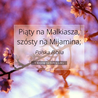 1 Kronik 24:9 Werset Biblijny Wyjaśniony
