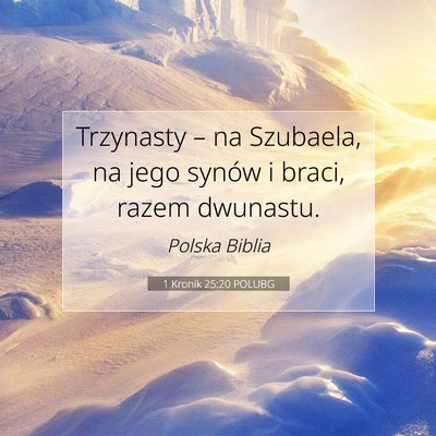 1 Kronik 25:20 POLUBG Obraz Wersetu Biblijnego