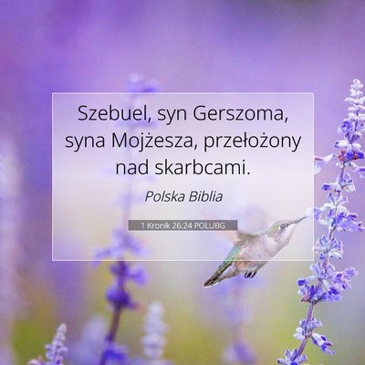 1 Kronik 26:24 POLUBG Obraz Wersetu Biblijnego
