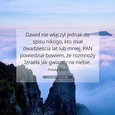 1 Kronik 27:23 POLUBG Obraz Wersetu Biblijnego
