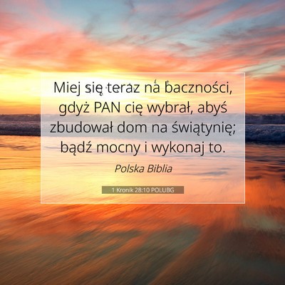 1 Kronik 28:10 POLUBG Obraz Wersetu Biblijnego