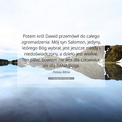 1 Kronik 29:1 POLUBG Obraz Wersetu Biblijnego