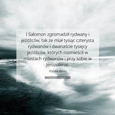 2 Kronik 1:14 POLUBG Obraz Wersetu Biblijnego