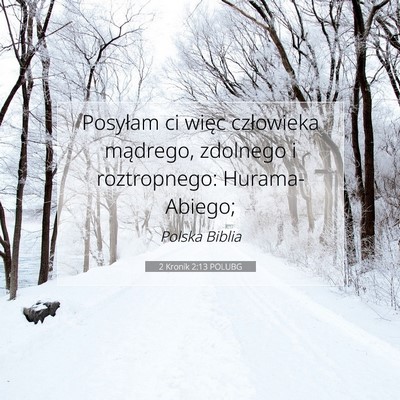2 Kronik 2:13 POLUBG Obraz Wersetu Biblijnego
