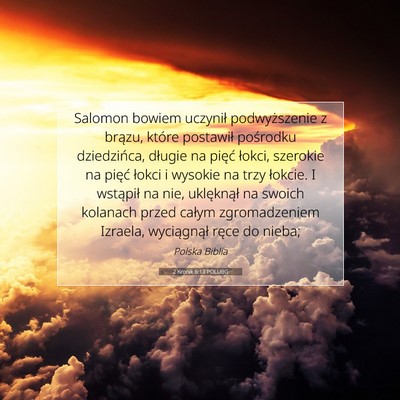 2 Kronik 6:13 POLUBG Obraz Wersetu Biblijnego