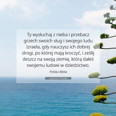 2 Kronik 6:27 POLUBG Obraz Wersetu Biblijnego