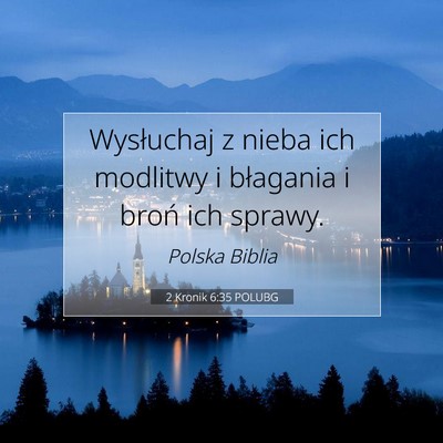 2 Kronik 6:35 POLUBG Obraz Wersetu Biblijnego