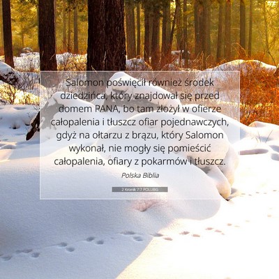 2 Kronik 7:7 Werset Biblijny Wyjaśniony
