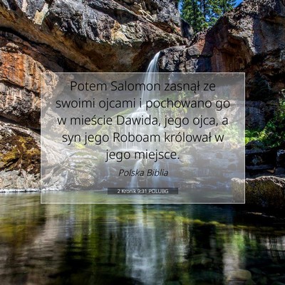 2 Kronik 9:31 POLUBG Obraz Wersetu Biblijnego