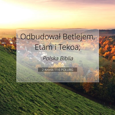 2 Kronik 11:6 POLUBG Obraz Wersetu Biblijnego