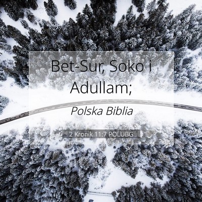 2 Kronik 11:7 POLUBG Obraz Wersetu Biblijnego