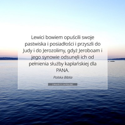 2 Kronik 11:14 POLUBG Obraz Wersetu Biblijnego