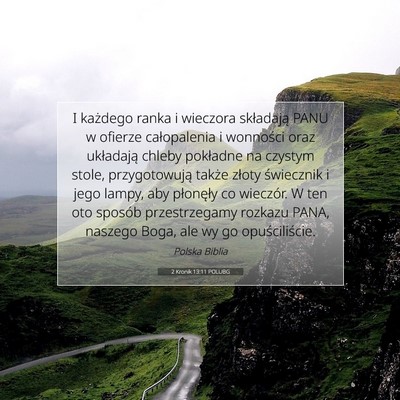 2 Kronik 13:11 POLUBG Obraz Wersetu Biblijnego