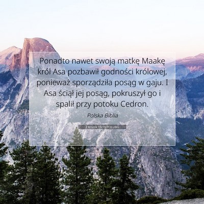 2 Kronik 15:16 POLUBG Obraz Wersetu Biblijnego