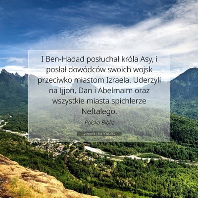 2 Kronik 16:4 POLUBG Obraz Wersetu Biblijnego