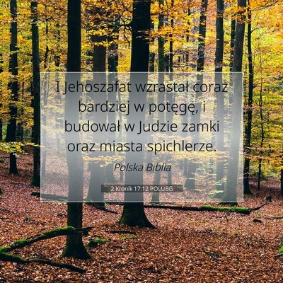2 Kronik 17:12 POLUBG Obraz Wersetu Biblijnego