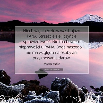 2 Kronik 19:7 POLUBG Obraz Wersetu Biblijnego
