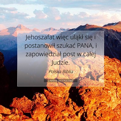 2 Kronik 20:3 POLUBG Obraz Wersetu Biblijnego