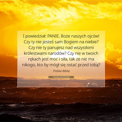 2 Kronik 20:6 POLUBG Obraz Wersetu Biblijnego
