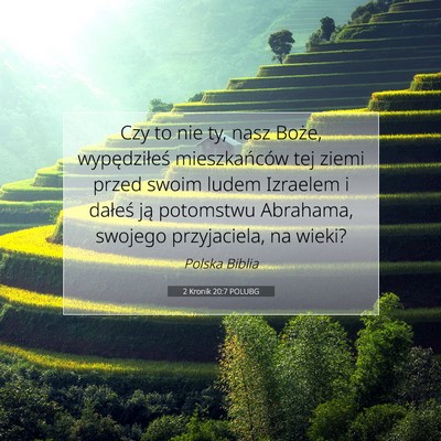 2 Kronik 20:7 POLUBG Obraz Wersetu Biblijnego