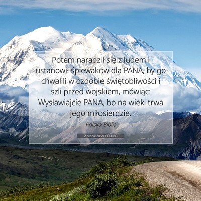 2 Kronik 20:21 POLUBG Obraz Wersetu Biblijnego