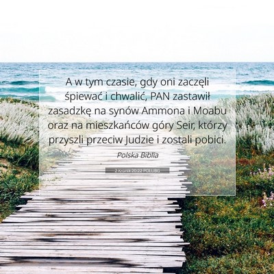 2 Kronik 20:22 POLUBG Obraz Wersetu Biblijnego