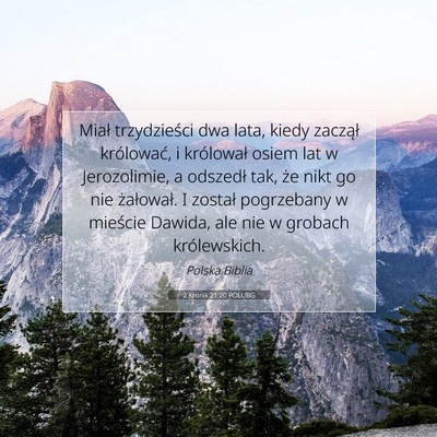 2 Kronik 21:20 POLUBG Obraz Wersetu Biblijnego
