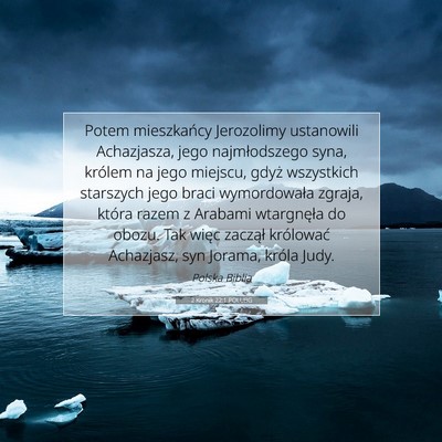 2 Kronik 22:1 POLUBG Obraz Wersetu Biblijnego