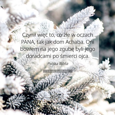 2 Kronik 22:4 POLUBG Obraz Wersetu Biblijnego
