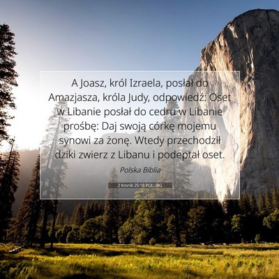 2 Kronik 25:18 POLUBG Obraz Wersetu Biblijnego