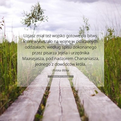 2 Kronik 26:11 POLUBG Obraz Wersetu Biblijnego
