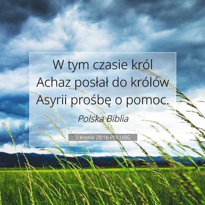 2 Kronik 28:16 POLUBG Obraz Wersetu Biblijnego