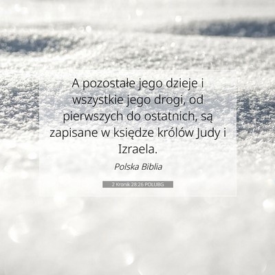 2 Kronik 28:26 POLUBG Obraz Wersetu Biblijnego