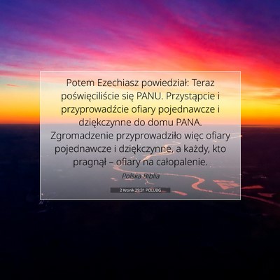 2 Kronik 29:31 POLUBG Obraz Wersetu Biblijnego