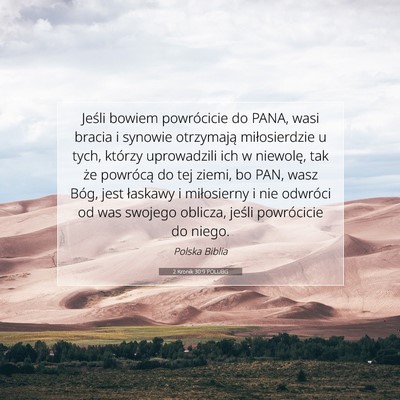 2 Kronik 30:9 POLUBG Obraz Wersetu Biblijnego