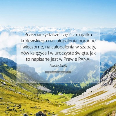 2 Kronik 31:3 POLUBG Obraz Wersetu Biblijnego